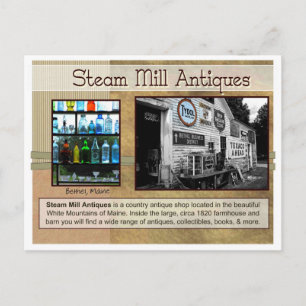 Steam Mill Antiques Postcard