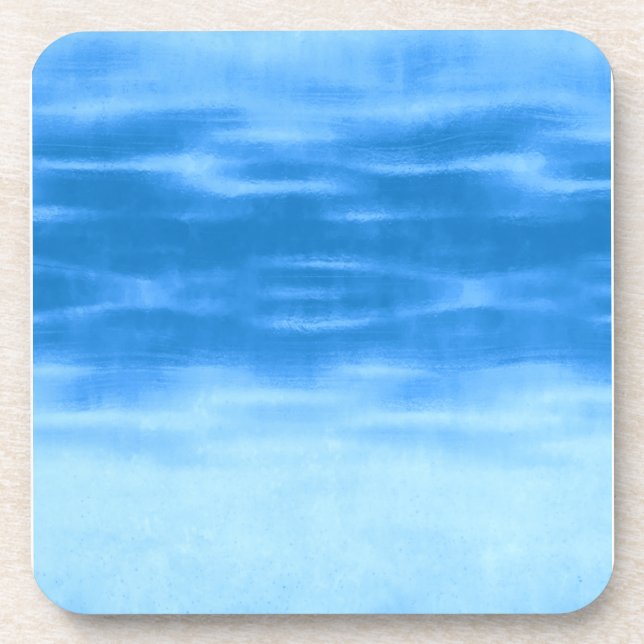 Steam on Calm Blue Water Drink Coaster (Front)