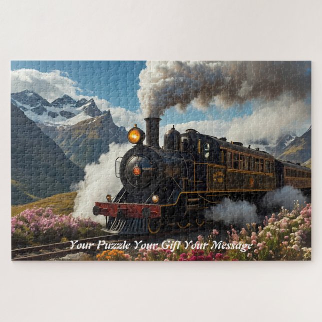 Steam Over the Highlands: A Journey Through Time Jigsaw Puzzle (Horizontal)