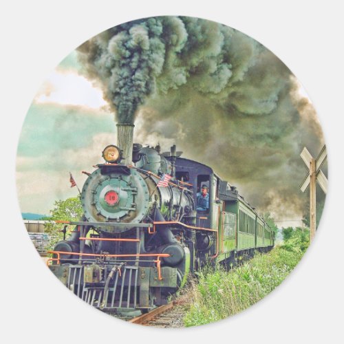 Steam Passenger Train Sticker