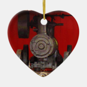 Steam powered Antique Tracter Ceramic Ornament