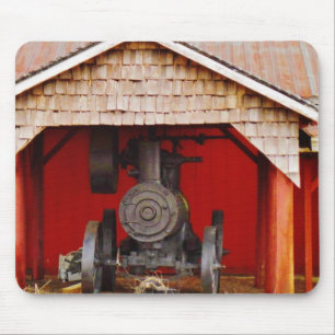Steam powered Antique Tracter Mouse Pad