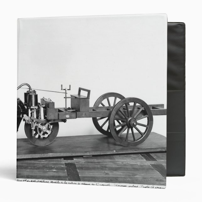 Steam-powered car invented 3 ring binder (Front/Inside)