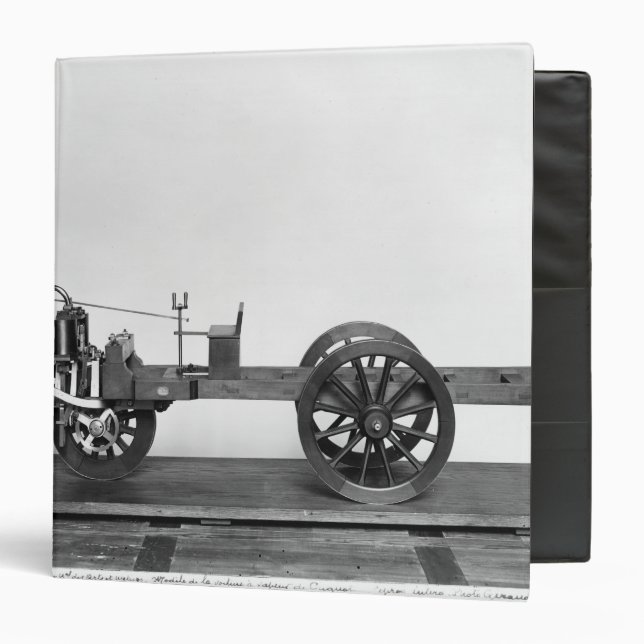 Steam-powered car invented 3 ring binder (Front/Inside)