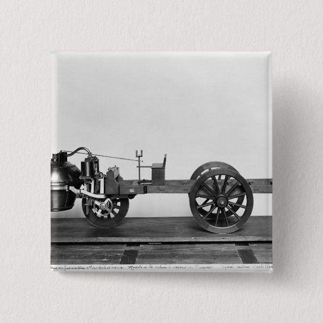 Steam-powered car invented button (Front)