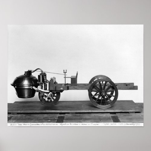 Steam_powered car invented poster