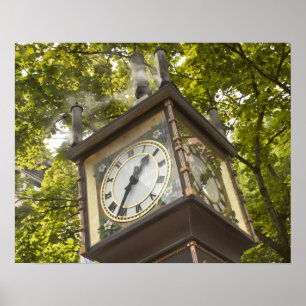 Steam powered clock in the Gastown neighborhood Poster