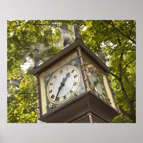 Steam powered clock in the Gastown neighborhood Poster