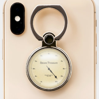 Steam Pressure Gauge Vintage Inspired Steampunk Phone Ring Stand