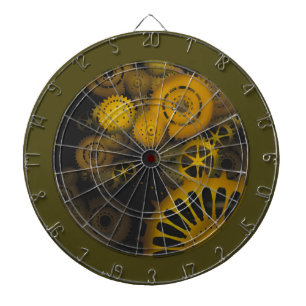 STEAM PUNCTURE GEAR DART BOARD