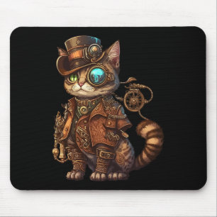 Steam Punk Cat Kitten Kitty Steampunk Mouse Pad