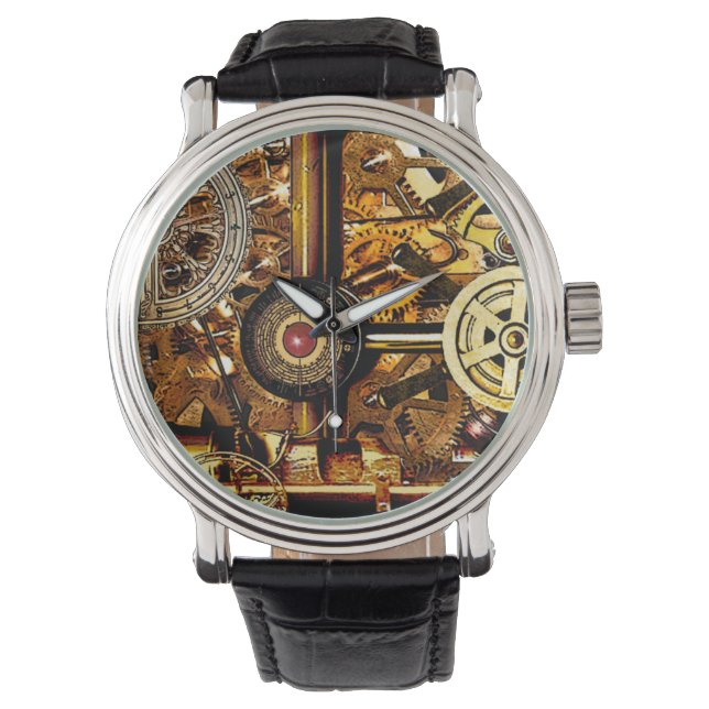 Steam Punk Clockwork Gears Watch (Front)