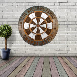 Steam Punk Family Name Personalized  Dart Board<br><div class="desc">Add your family name,  and easily create your personalized family name dartboard. Click the PERSONALIZE button to change the text color or board colors.</div>