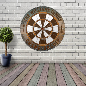 Steam Punk Family Name Personalized  Dart Board by HasCreations at Zazzle