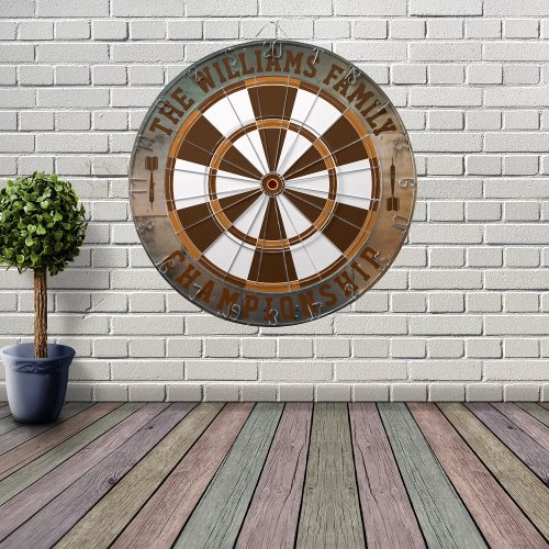 Steam Punk Family Name Personalized  Dart Board