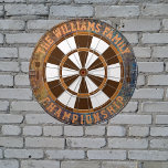 Steam Punk Family Name Personalized  Dart Board<br><div class="desc">Add your family name,  and easily create your personalized family name dartboard. Click the PERSONALIZE button to change the text color or board colors.</div>