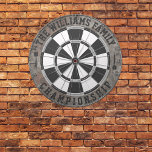 Steam Punk Family Name Personalized  Dart Board<br><div class="desc">Add your family name,  and easily create your personalized family name dartboard. Click the PERSONALIZE button to change the text color or board colors.</div>