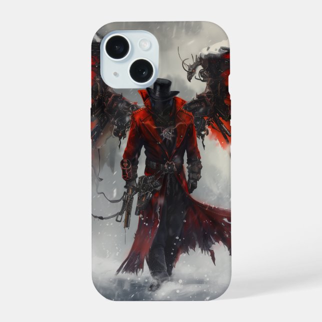 Steam Punk Fire Demon v2.0 Iphone Case (Back)
