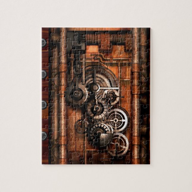 Steam Punk Gears and Rivets Jigsaw Puzzle (Vertical)