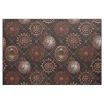 Steam Punk Gears Modern Retro Abstract Pattern Fabric