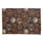 Steam Punk Gears Modern Retro Abstract Pattern Pillowcase