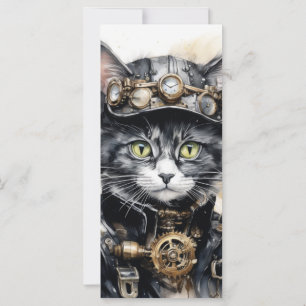 Steam Punk Kitten Card