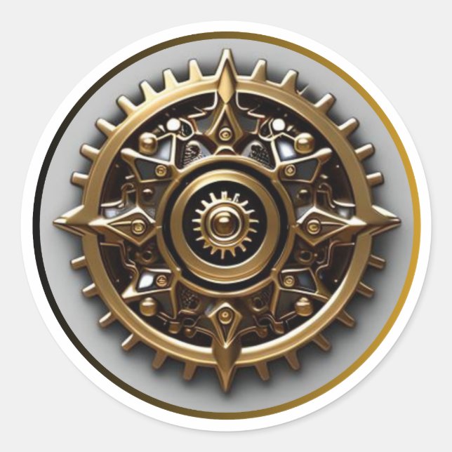 Steam Punk Steampunk Gear #3 Classic Round Sticker (Front)