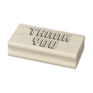 Steam Punk Thank You Rubber Stamp