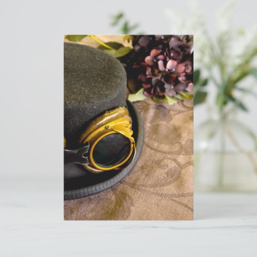 Steam Punk Top Hat with Goggles (Standing Front)