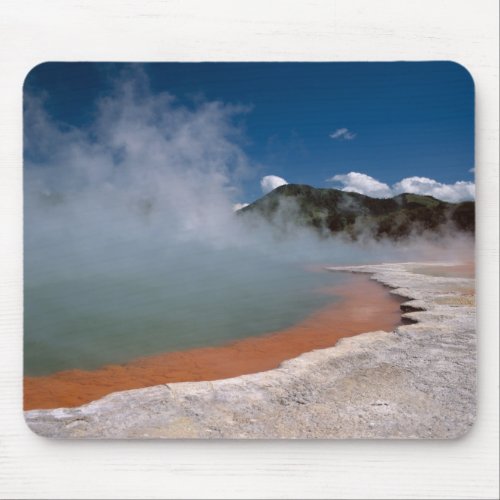 Steam rising from Champagne Pool at WAI_O_TAPU Mouse Pad