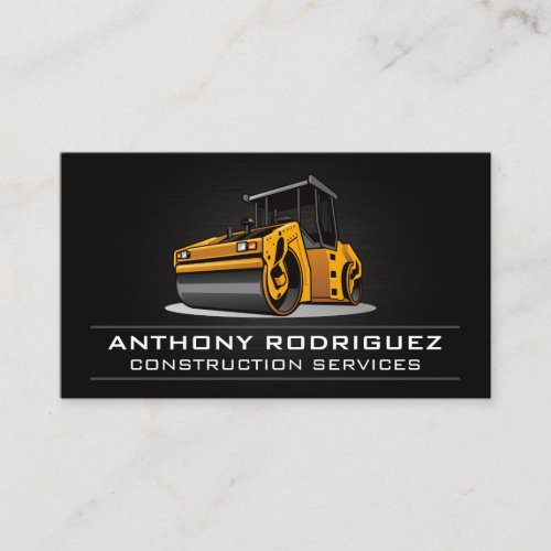 Steam Roller  Construction Vehicle Business Card