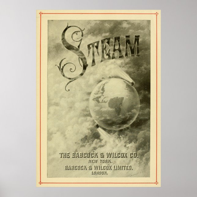 Steam Runs The World 1904 Poster (Front)