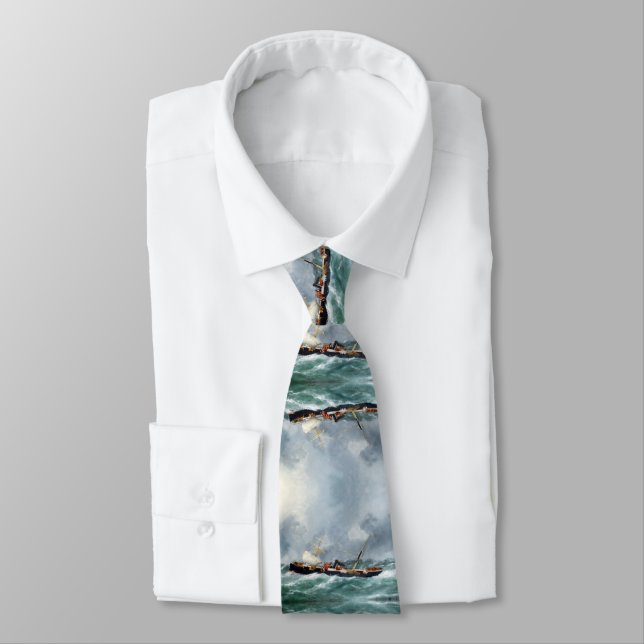 Steam sailing ship Finsbury 1881 Neck Tie (Tied)