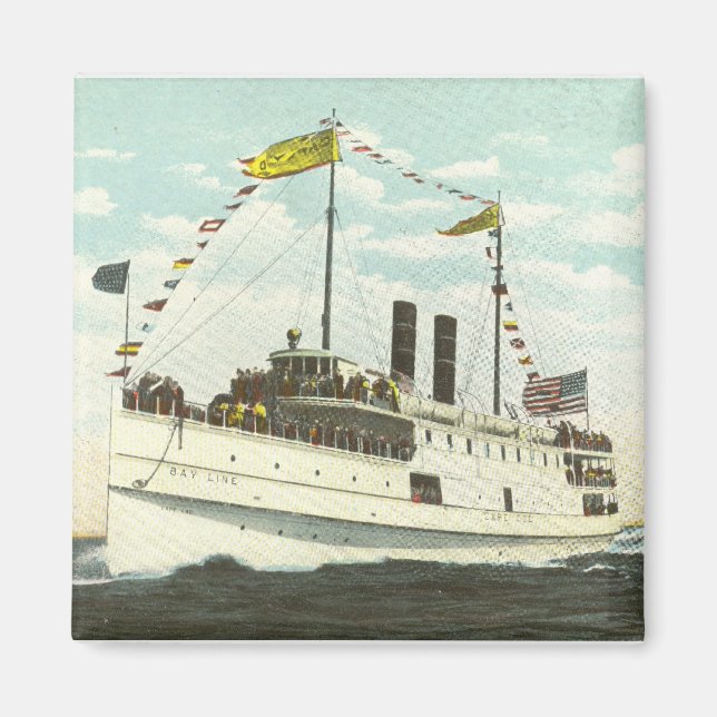 Steam Ship Bay Line - Cape Cod Magnet (Front)