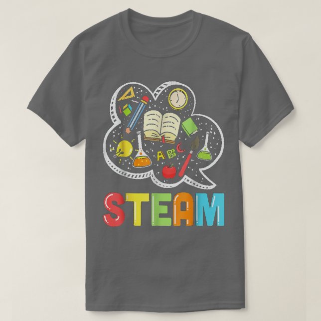 STEAM Teacher And Student Back To School STEM Tee  (Design Front)