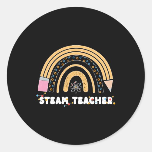 Steam Teacher Rainbow Steam Teaching Classic Round Sticker