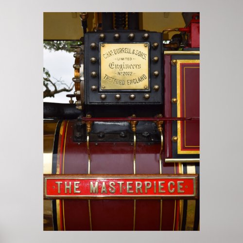 Steam Traction Engine  Poster