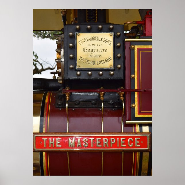 Steam Traction Engine.  Poster (Front)