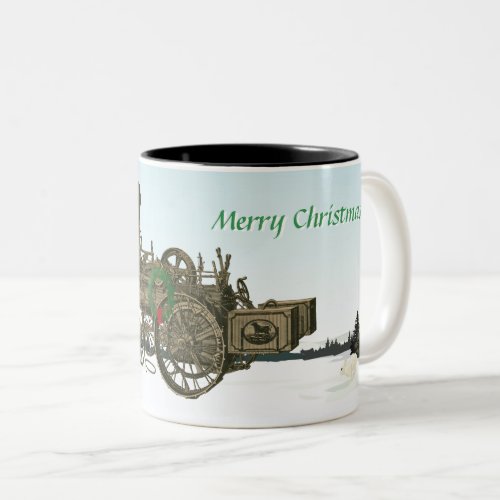 Steam Traction Engine Russell and Co 1889 Farm Two_Tone Coffee Mug