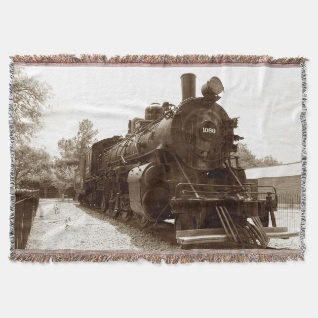 Steam Train 12 Throw Blanket (Front)
