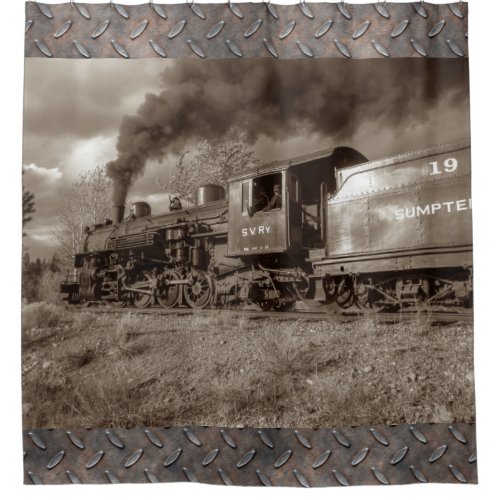 Steam Train 25A_E Image Options Shower Curtain