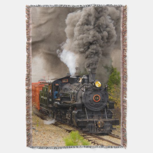Steam Train 25A Throw Blanket