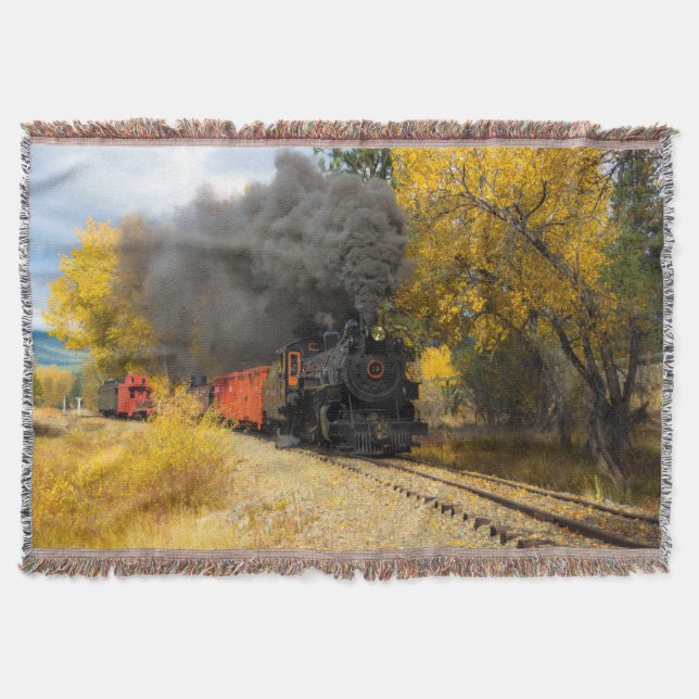 Steam Train 25C Throw Blanket (Front)