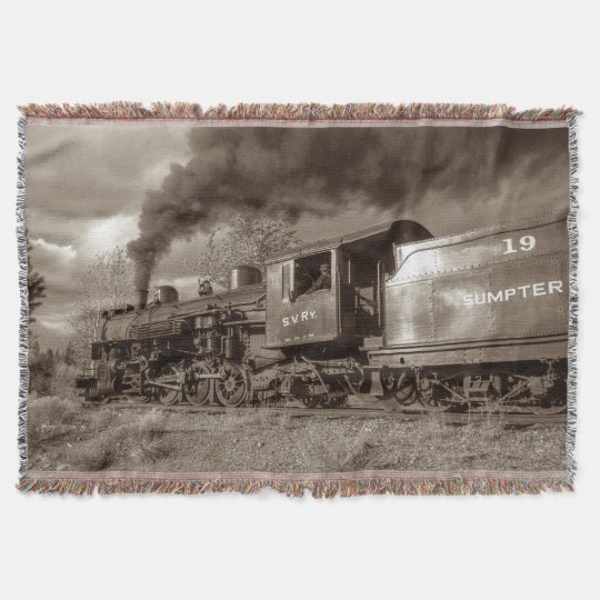 Steam Train 25D Throw Blanket