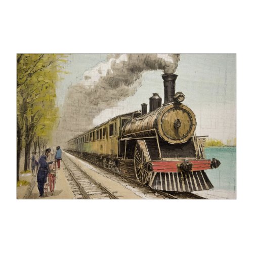 Steam train acrylic print