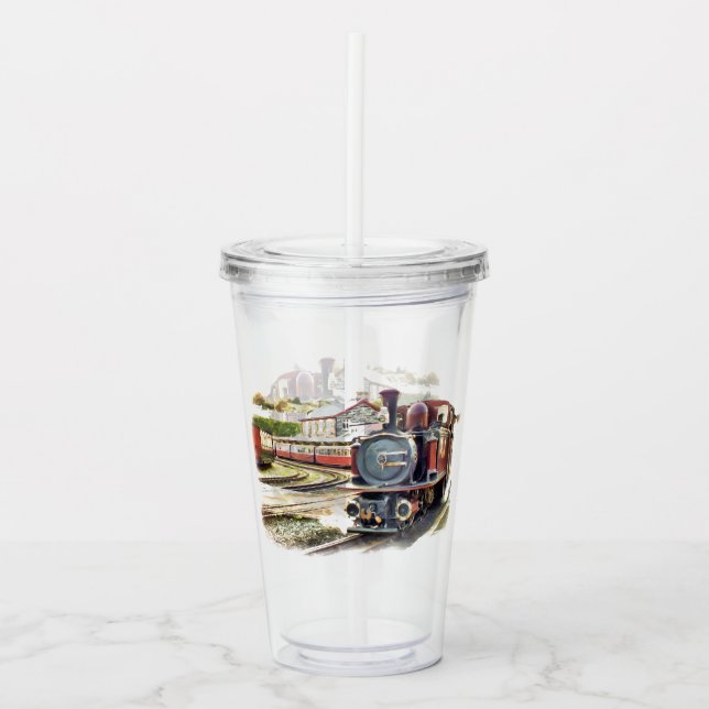 STEAM TRAIN ACRYLIC TUMBLER (Front)