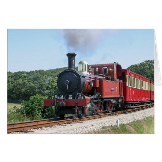 Steam train at Castletown Isle of Man Cards (Front Horizontal)