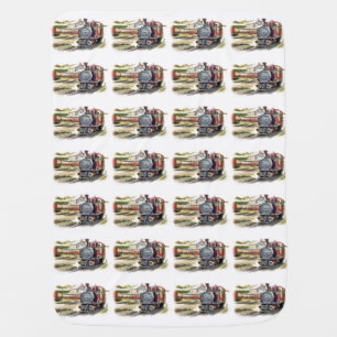 STEAM TRAIN BABY BLANKET