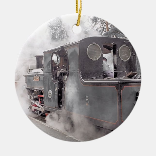 STEAM TRAIN CERAMIC ORNAMENT (Front)