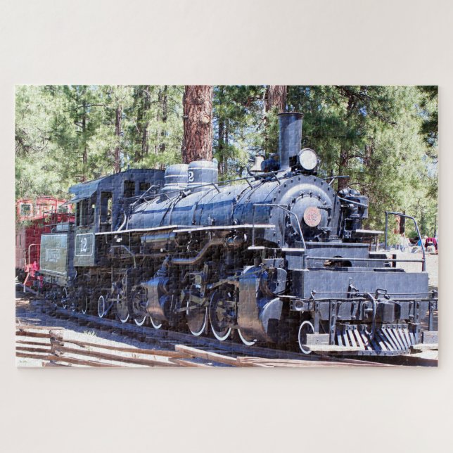 Steam train engine, Flagstaff, Arizona,USA 2 Jigsaw Puzzle (Horizontal)